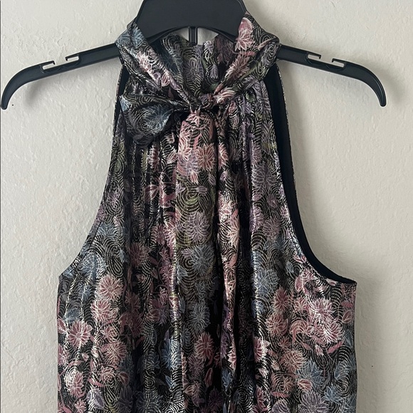 NWOT J. Crew Tie Neck Top Shimmering Floral Jacquard Halter Top in Size S - Picture 7 of 15